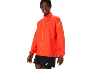 ASICS Kleding | Hardlopen>ICON JACKET True Red/Sunrise Red
