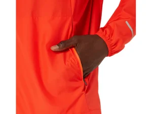 ASICS Kleding | Hardlopen>ICON JACKET True Red/Sunrise Red
