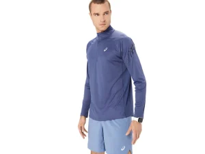ASICS Kleding | Hardlopen>ICON LS 1/2 ZIP Thunder Blue/Midnight