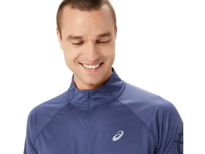 ASICS Kleding | Hardlopen>ICON LS 1/2 ZIP Thunder Blue/Midnight