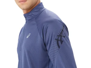 ASICS Kleding | Hardlopen>ICON LS 1/2 ZIP Thunder Blue/Midnight