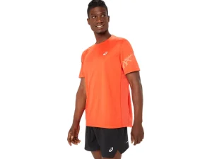 ASICS Kleding | Hardlopen>ICON SS TOP True Red/Sunrise Red