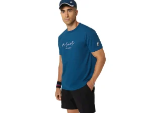 ASICS Kleding | Shirts met korte mouwen>MEN CLASSIC GRAPHIC TEE Mako Blue
