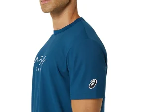 ASICS Kleding | Shirts met korte mouwen>MEN CLASSIC GRAPHIC TEE Mako Blue