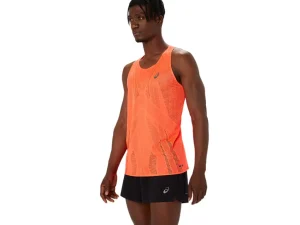 ASICS Hardlopen | Kleding>METARUN SINGLET Sunrise Red