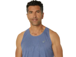 ASICS Kleding | Hardlopen>METARUN SINGLET Denim Blue
