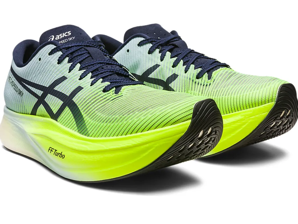metaspeed_sky_1-2.webp ASICS Run faster | METASPEED™>METASPEED SKY+ Hazard Green/Sky