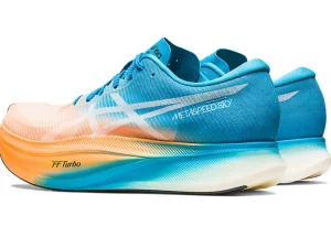 ASICS Run faster | METASPEED™>METASPEED SKY+ Orange Pop/Island Blue