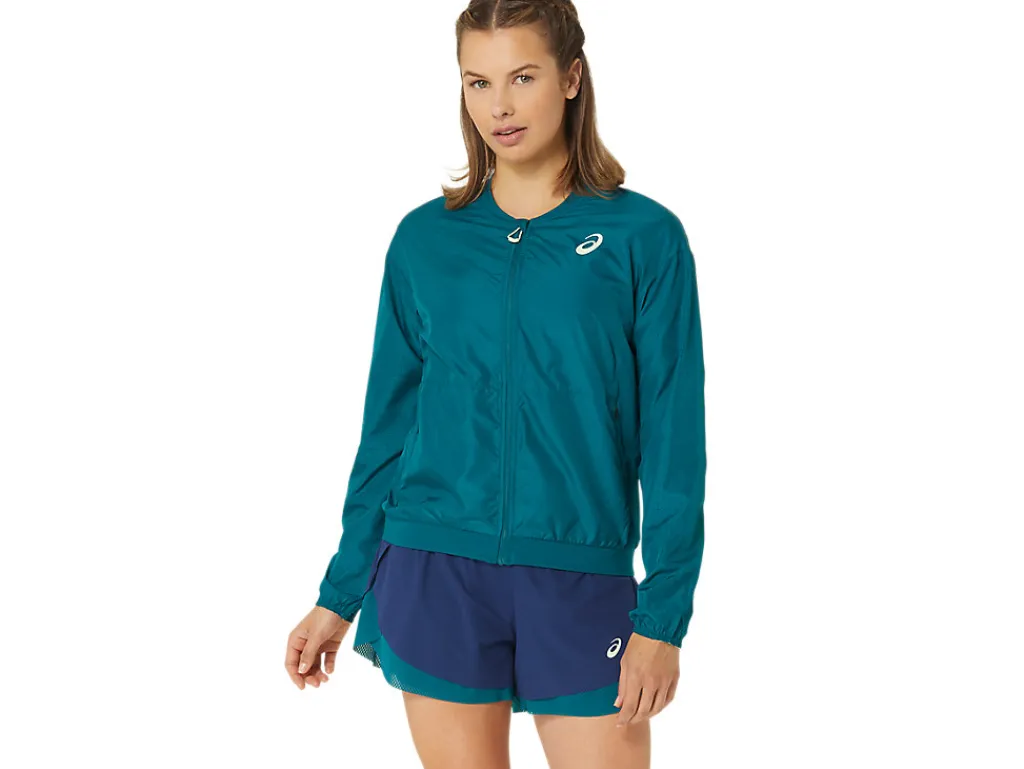 nagino_tennis_bomber_jack_0.webp ASICS Kleding | Jassen en vesten>NAGINO TENNIS BOMBER JACKET Rich Teal