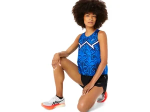 ASICS Kleding | Hardlopen>NATIONS RUN TANK Blue