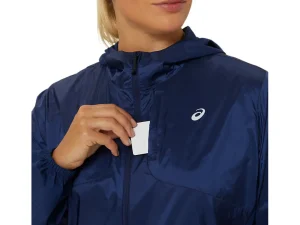 ASICS Kleding | Hardlopen>PACKABLE RUN JACKET Blue Expanse
