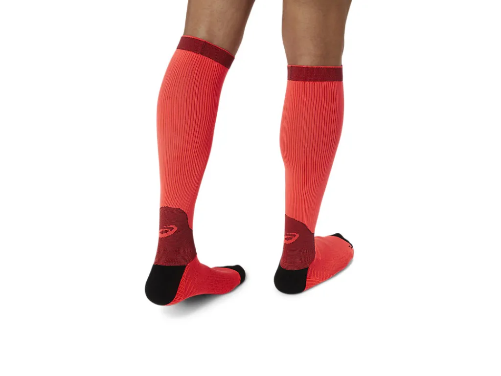 performance_run_compressi_5.webp ASICS Hardlopen | Sokken>PERFORMANCE RUN COMPRESSION SOCK Sunrise Red
