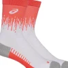 ASICS Sokken | Accessoires>PERFORMANCE RUN SOCK CREW Sunrise Red/Brilliant White