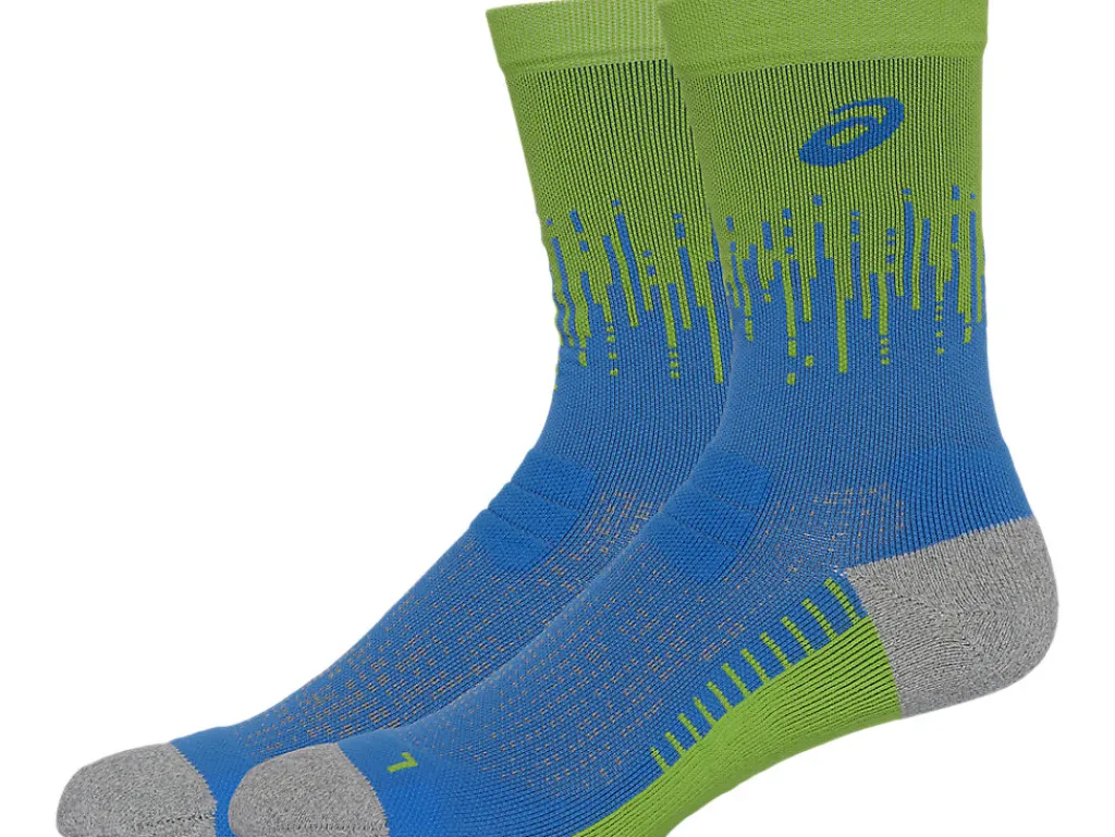 performance_run_sock_crew_1-8.webp ASICS Kleding | Hardlopen>PERFORMANCE RUN SOCK CREW Waterscape/Electric Lime