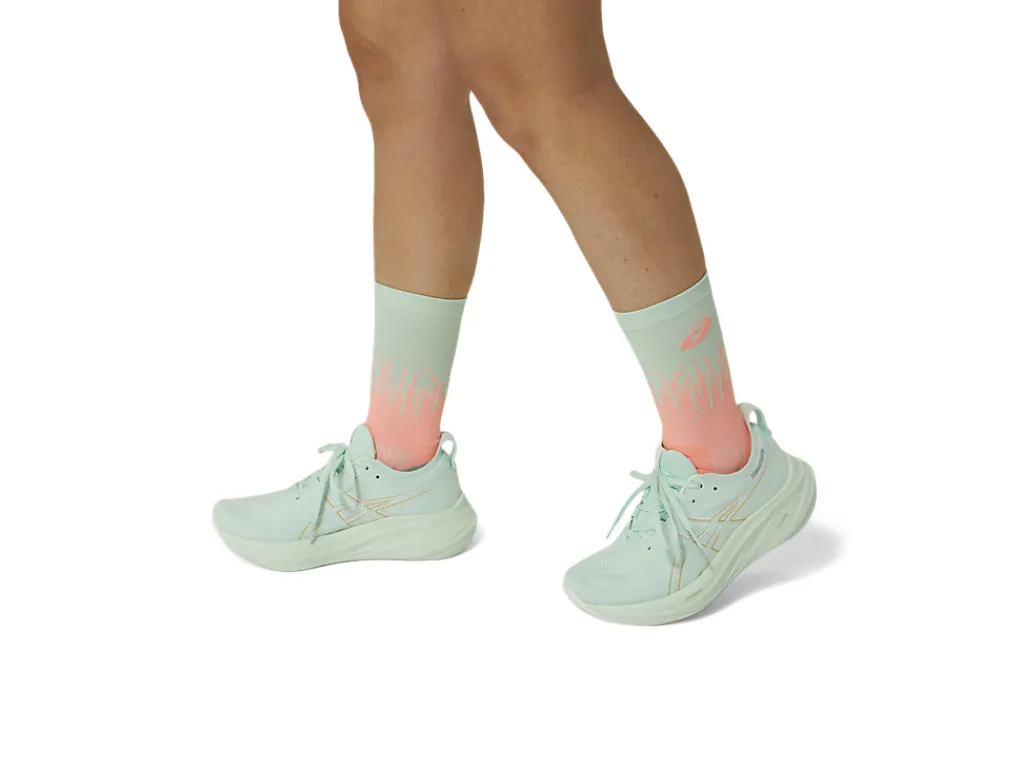 performance_run_sock_crew_6-4.webp ASICS Kleding | Sokken>PERFORMANCE RUN SOCK CREW Bright Sunstone/Mint Tint