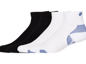 ASICS Kleding | Sokken>2PPK CUSHION RUN QUARTER SOCK Performance Black/Brilliant White