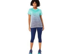 ASICS Kleding | Hardlopen>ROAD HIGH WAIST CAPRI TIGHT Blue Expanse