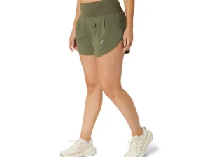 ASICS Kleding | Hardlopen>ROAD 3.5IN SHORT Mantle Green