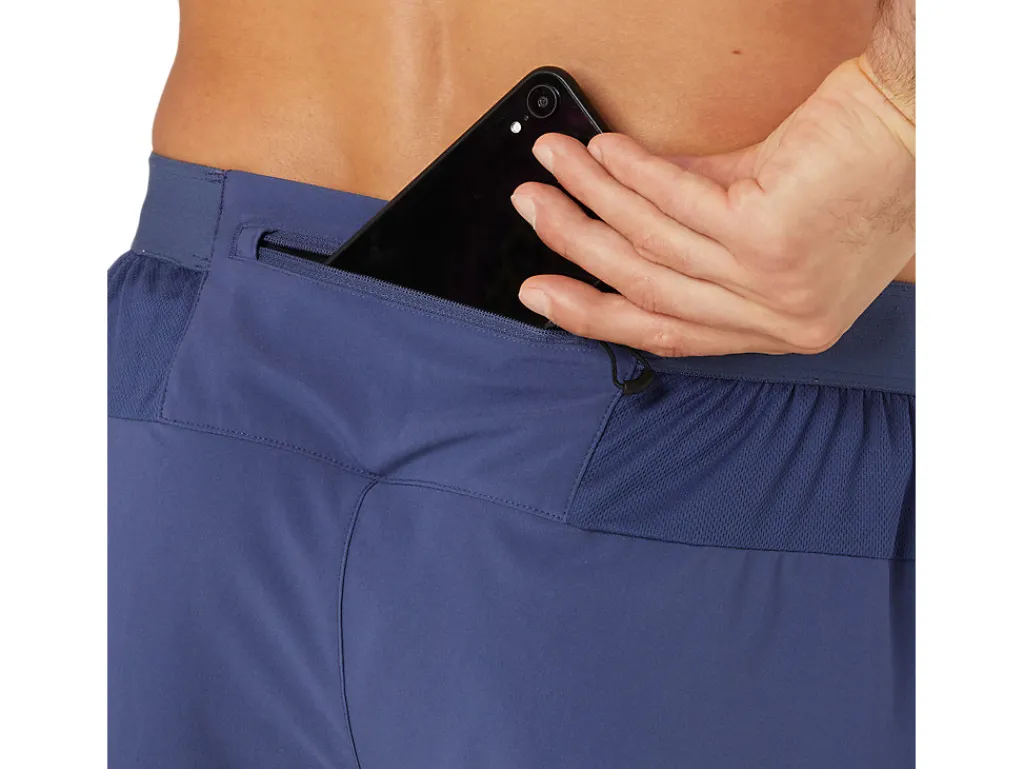 road_in_short_3-4.webp ASICS Kleding | Hardlopen>ROAD 5IN SHORT Thunder Blue