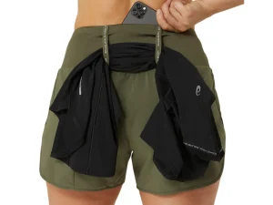 ASICS Kleding | Hardlopen>ROAD 3.5IN SHORT Mantle Green