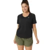 ASICS Kleding | Hardlopen>ROAD V-NECK SS TOP Performance Black