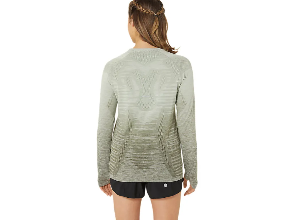 seamless_ls_top_1.webp ASICS Kleding | Hardlopen>SEAMLESS LS TOP Mantle Green/Olive Grey