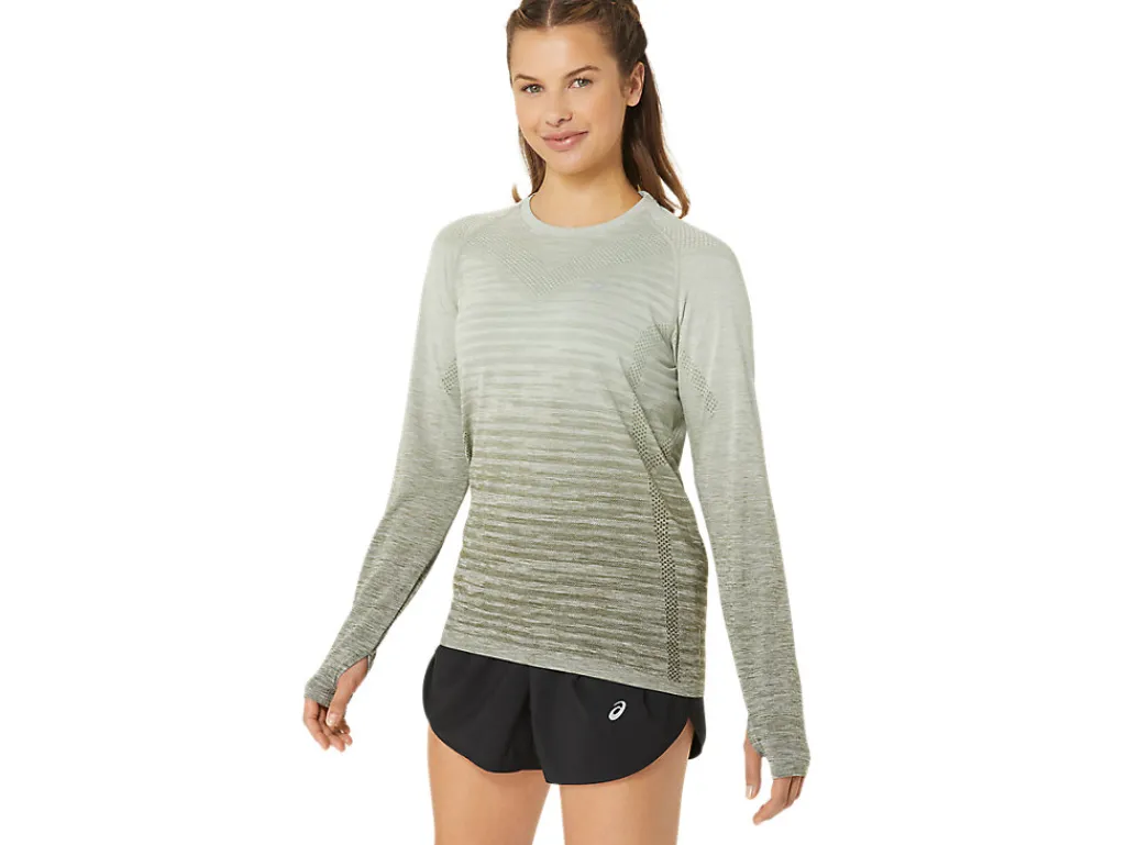 seamless_ls_top_2.webp ASICS Kleding | Hardlopen>SEAMLESS LS TOP Mantle Green/Olive Grey