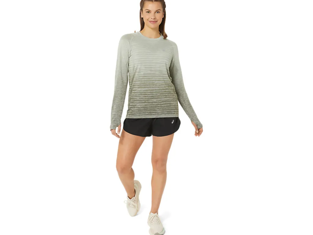 seamless_ls_top_5.webp ASICS Kleding | Hardlopen>SEAMLESS LS TOP Mantle Green/Olive Grey