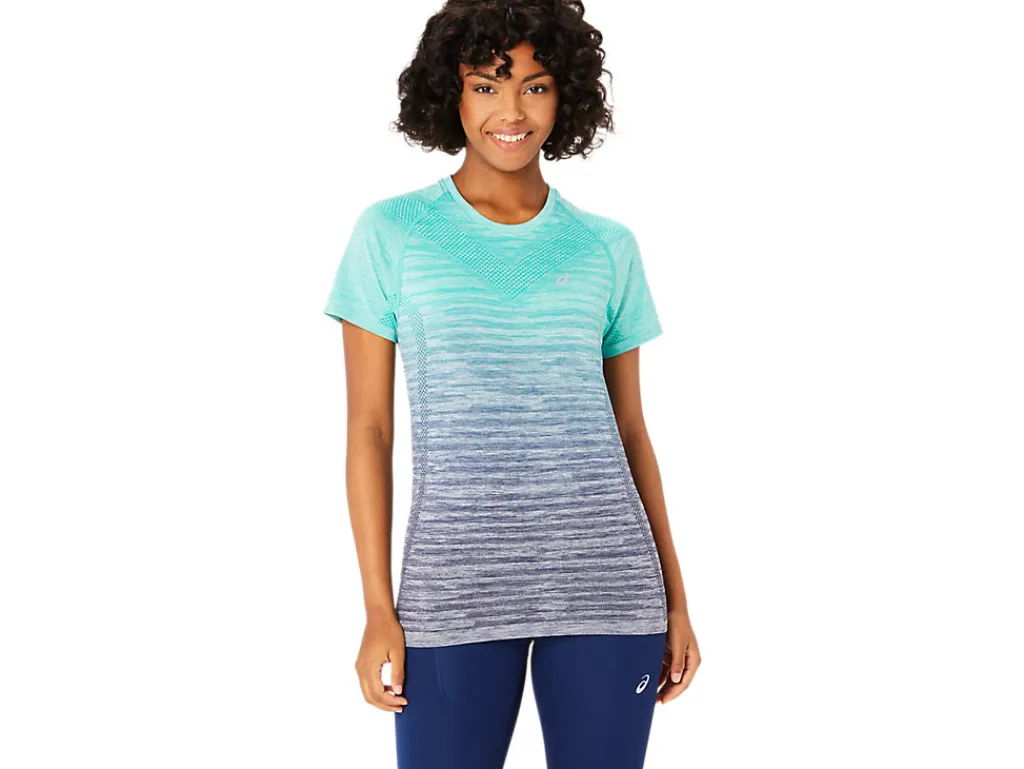 seamless_ss_top_0-3.webp ASICS Kleding | Hardlopen>SEAMLESS SS TOP Aurora Green/Blue Expanse