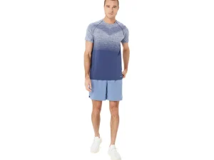 ASICS Kleding | Hardlopen>SEAMLESS SS TOP Denim Blue/Thunder Blue