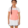 ASICS Kleding | Tennis>TENNIS SS TOP Guava/Brilliant White