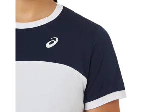 ASICS Kleding | Tennis>TENNIS SS TOP Brilliant White/Midnight